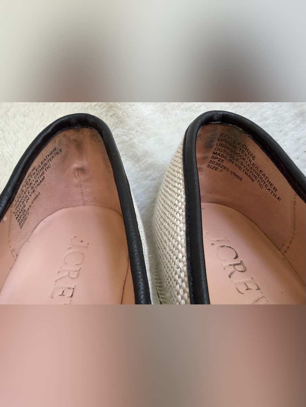 J. Crew Teagan Mary Jane’s Spanish Canvas Gold Buckle Leather Textile 2025 Sz 7 - Picture 14 of 15